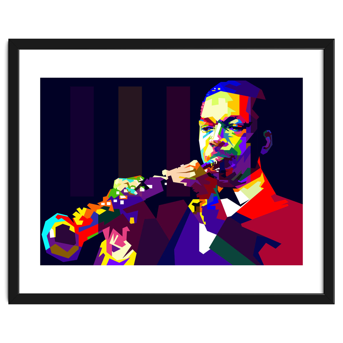 John Coltrane Jazz Musician Pop Art WPAP