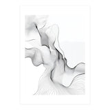 Abstract Black And White Flowing Lines (Print Only) thumbnail