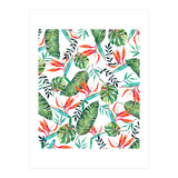 A New Paradise #Bird of paradise painted tropical art & pattern (Print Only) thumbnail
