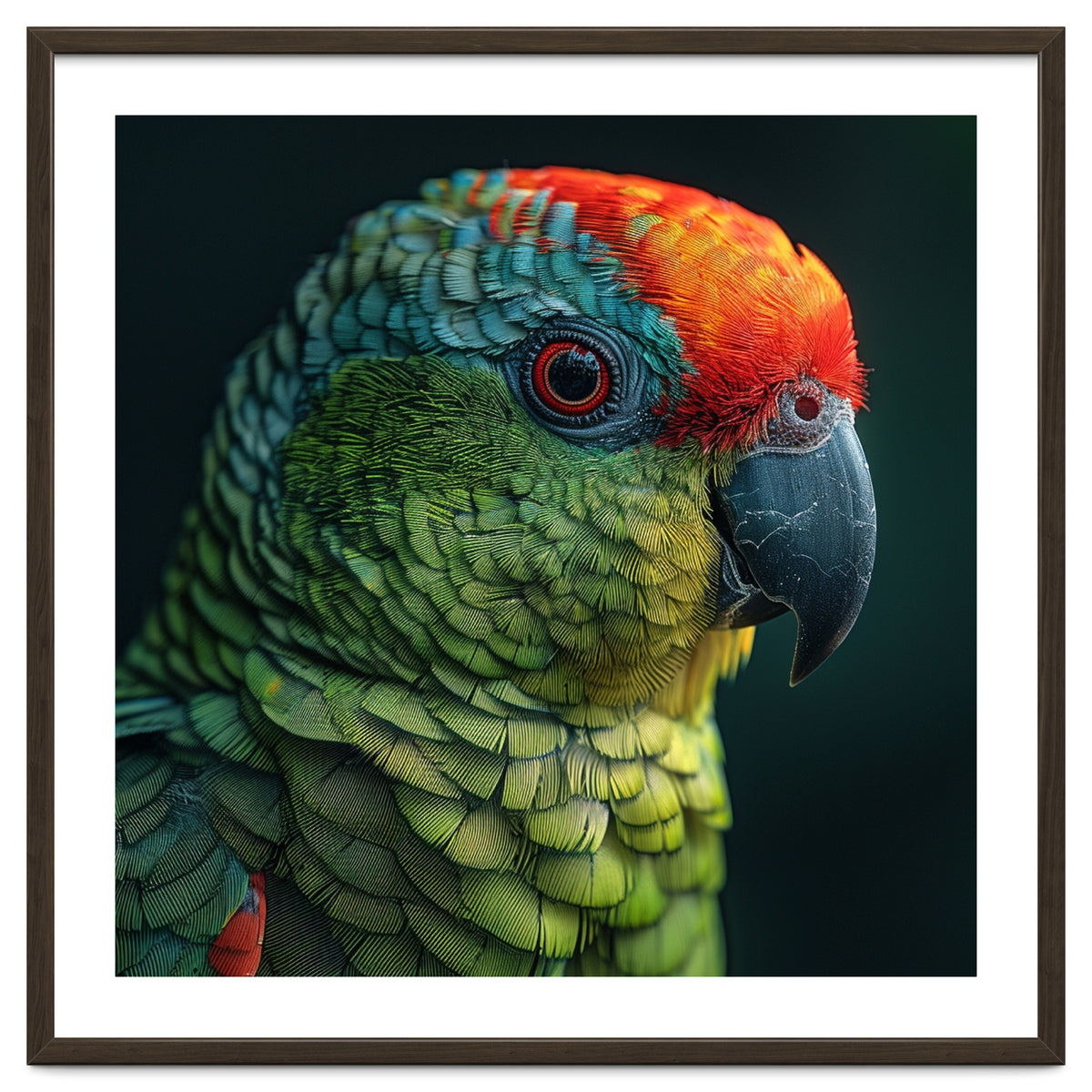 Close Up Colorful Parrot Bird Feather
