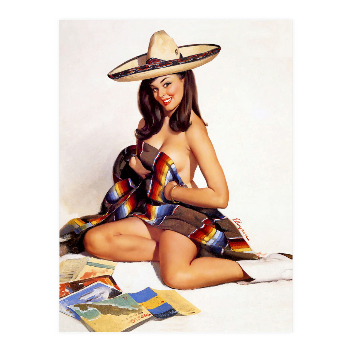 Sexy Pinup Mexican Girl (Print Only)