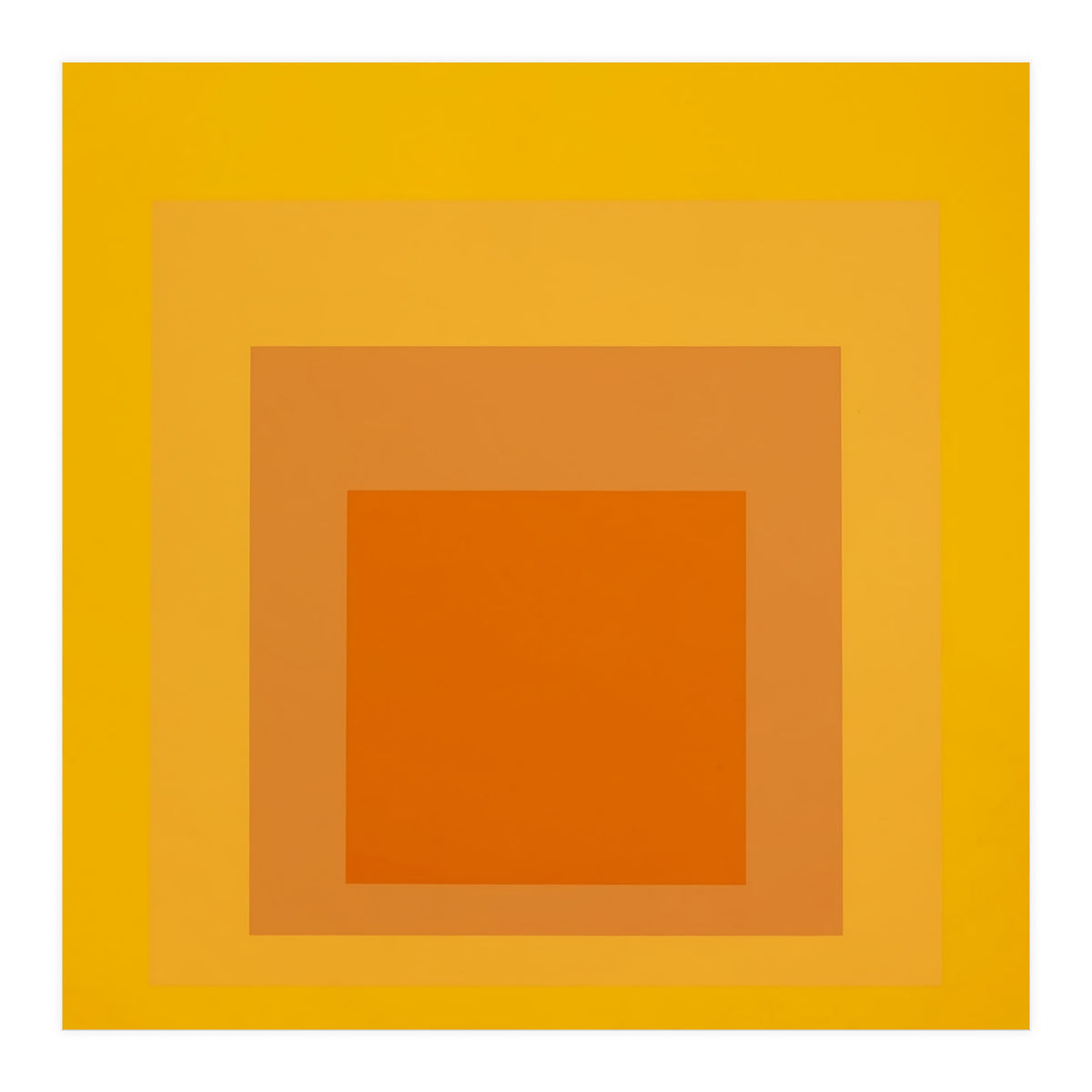 JOSEF ALBERS - HOMAGE TO THE SQUARE YELLOW ORANGE 2. HIGH RESOLUTION (Print Only)