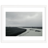 River passing through a black volcanic road - Iceland thumbnail