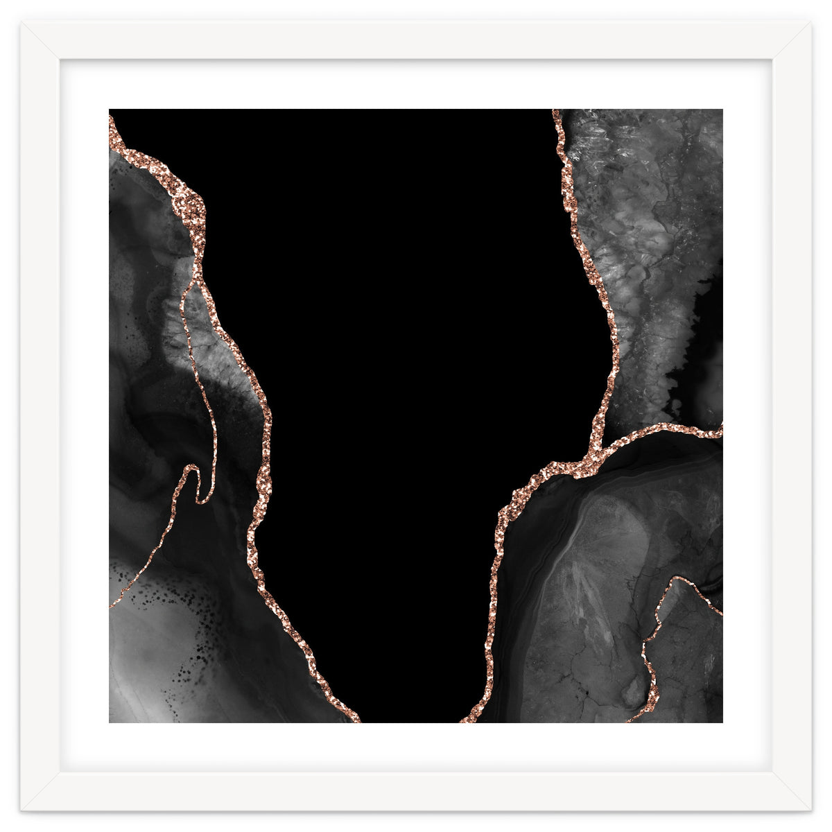 Black & Rose Gold Agate Texture 03