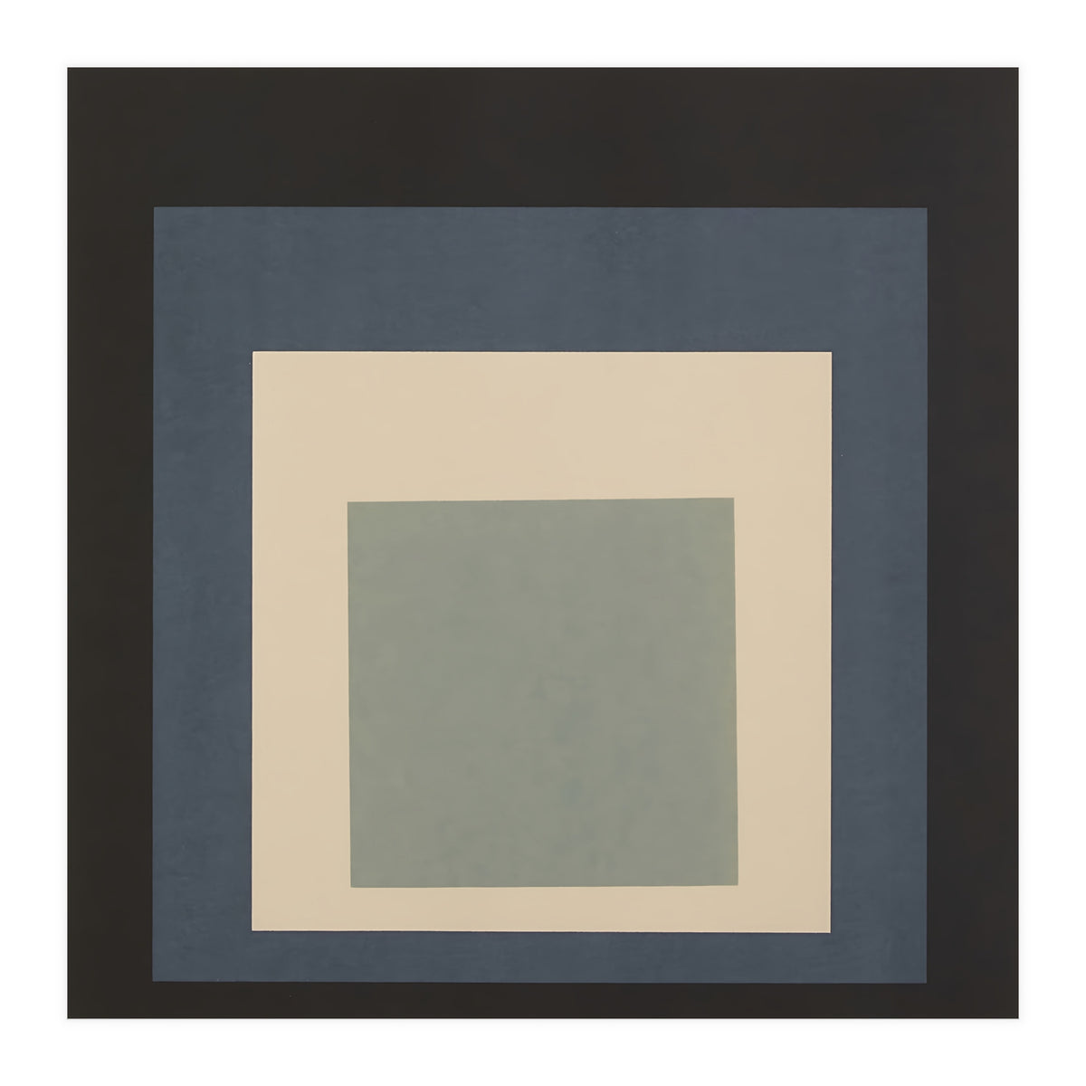 JOSEF ALBERS - HOMAGE TO THE SQUARE BEIGE GREY BLACK HIGH RESOLUTION (Print Only)