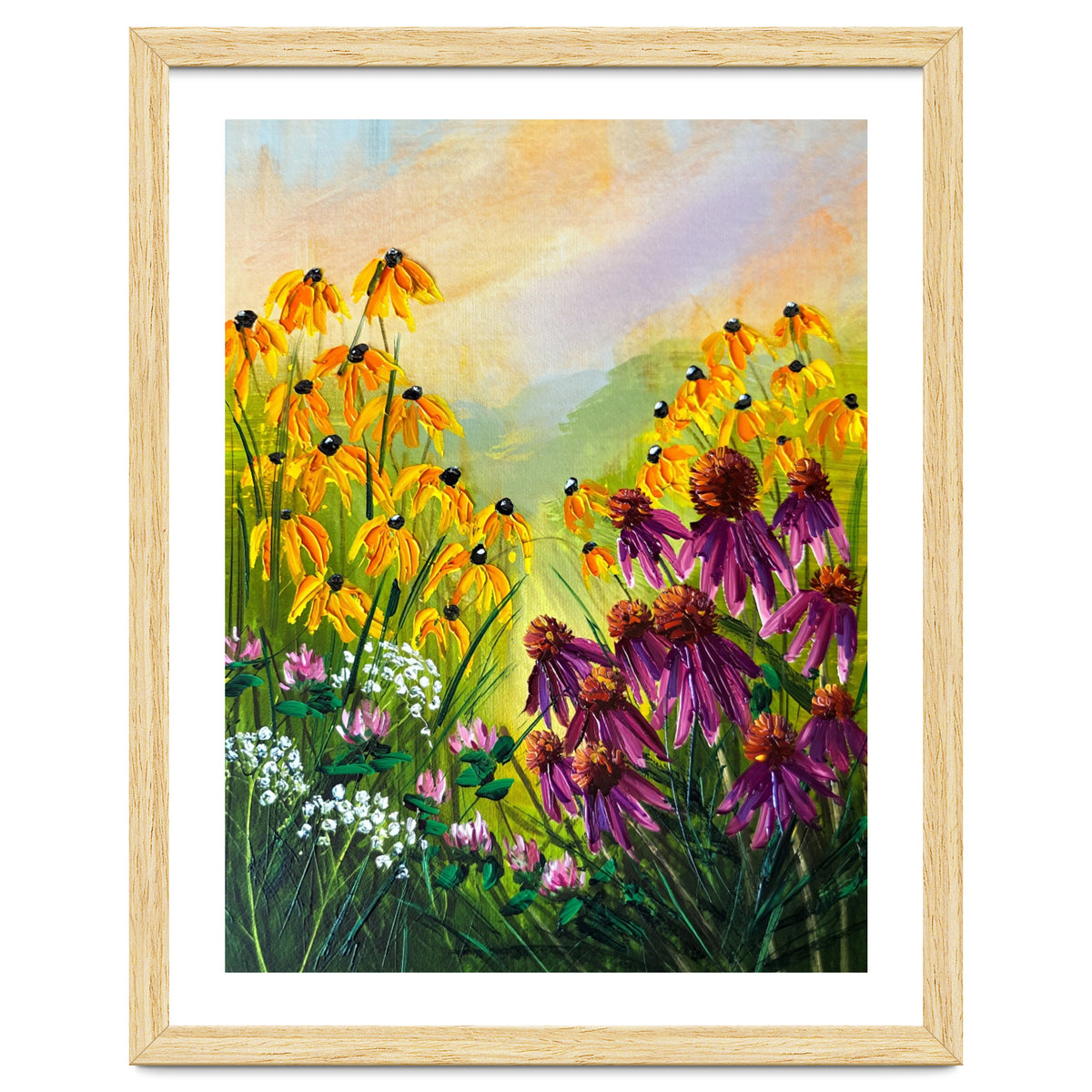 Impasto Wildflower Meadow Painting