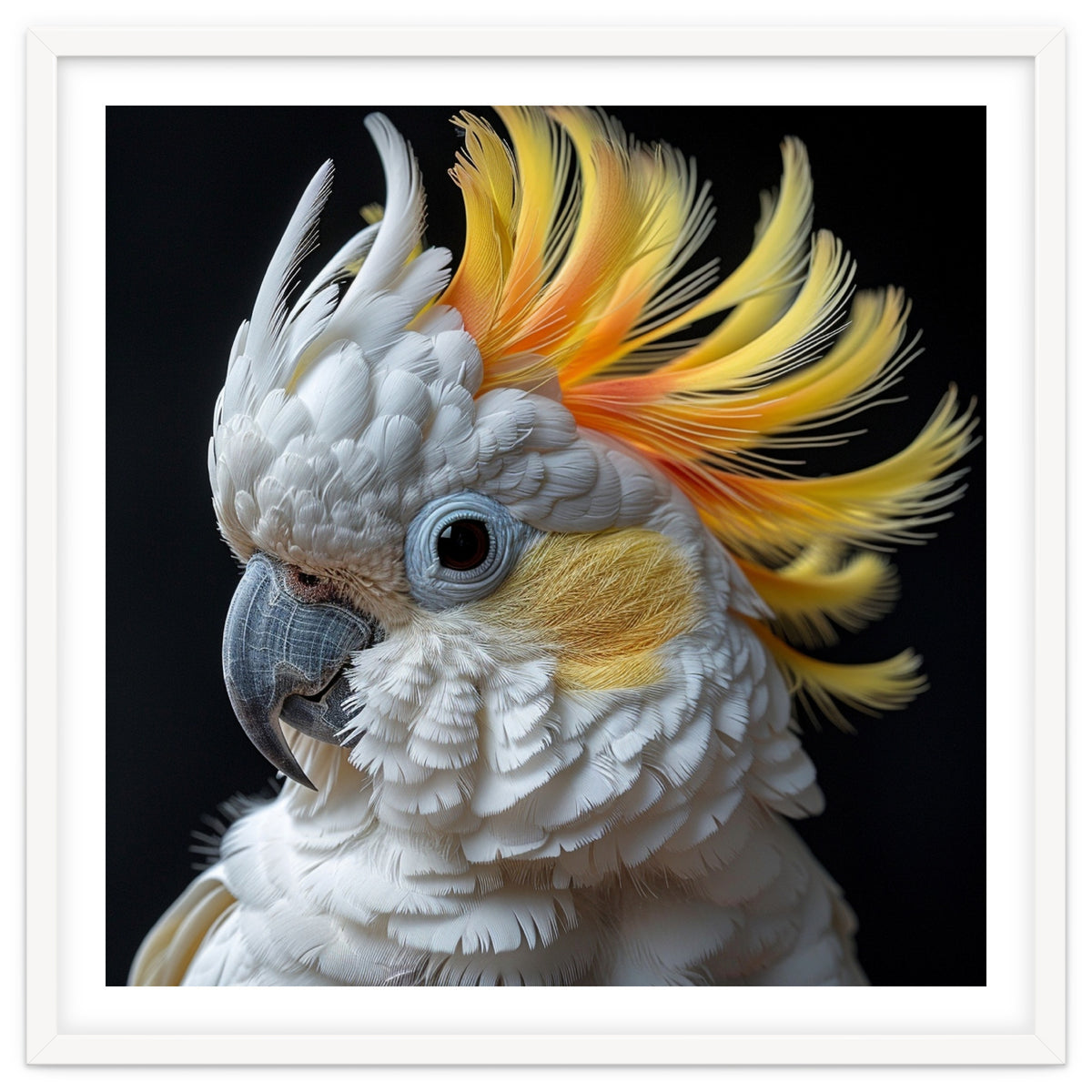 White Cockatoo With Yellow Crest Portrait