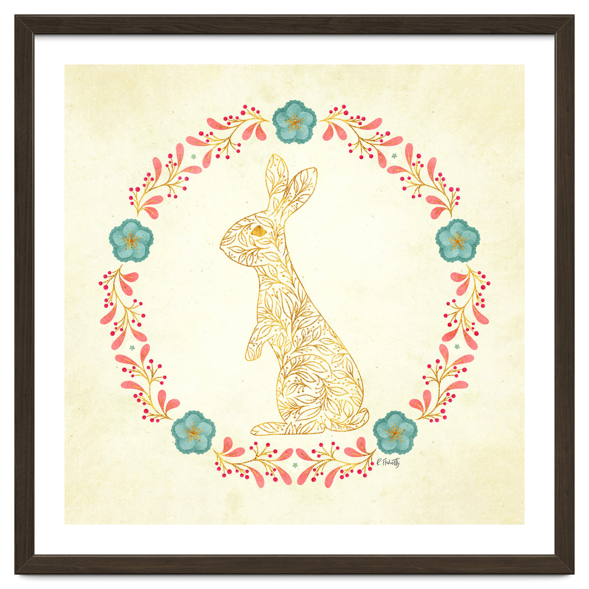 Floral Rabbit Wreath