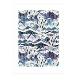 Watercolor Landscape Blue Mountains (Print Only) thumbnail