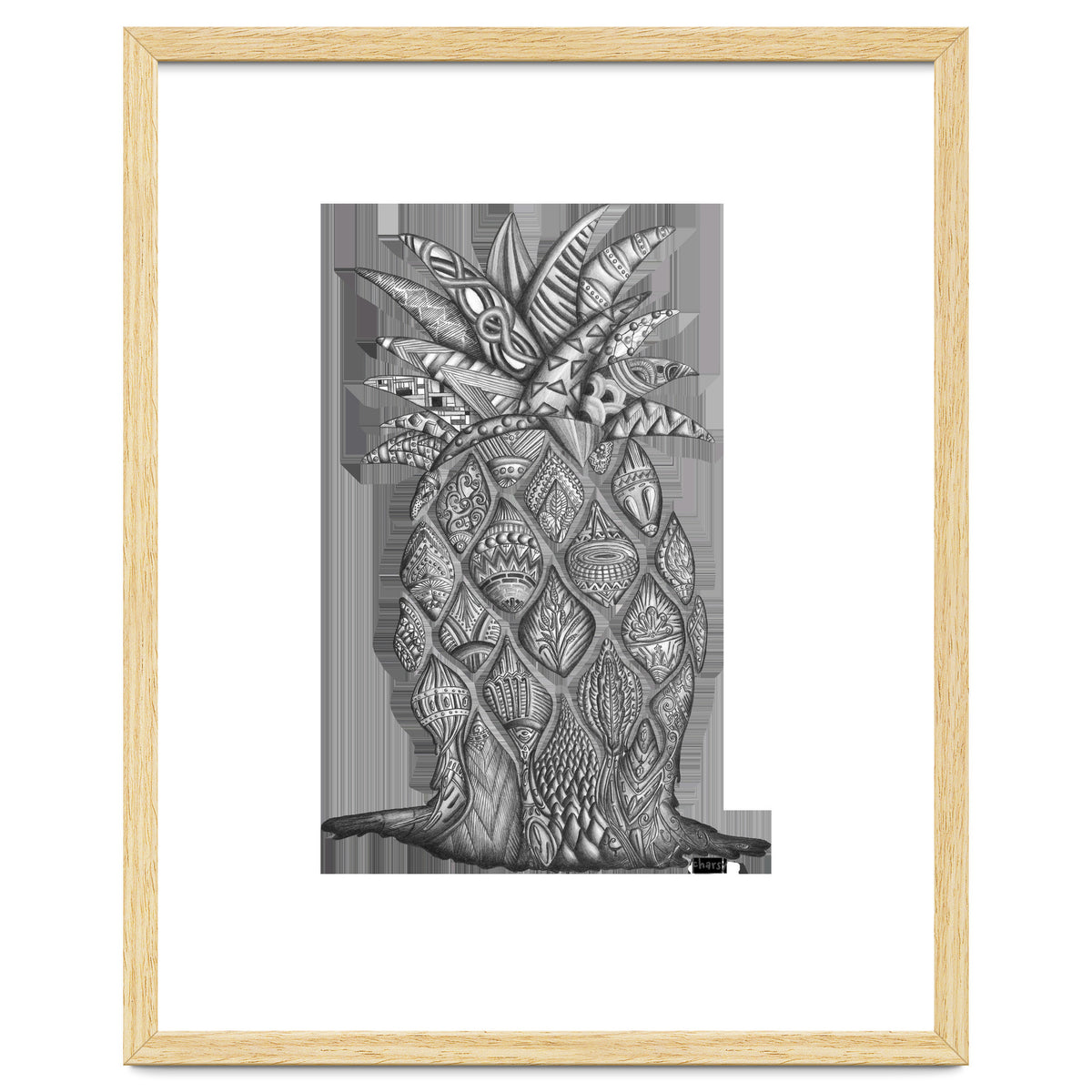 Surreal melting pineapple by Charsy