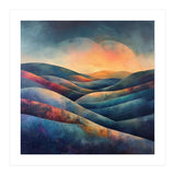 Abstract Ethereal Rolling Hills at Sunset (Print Only) thumbnail