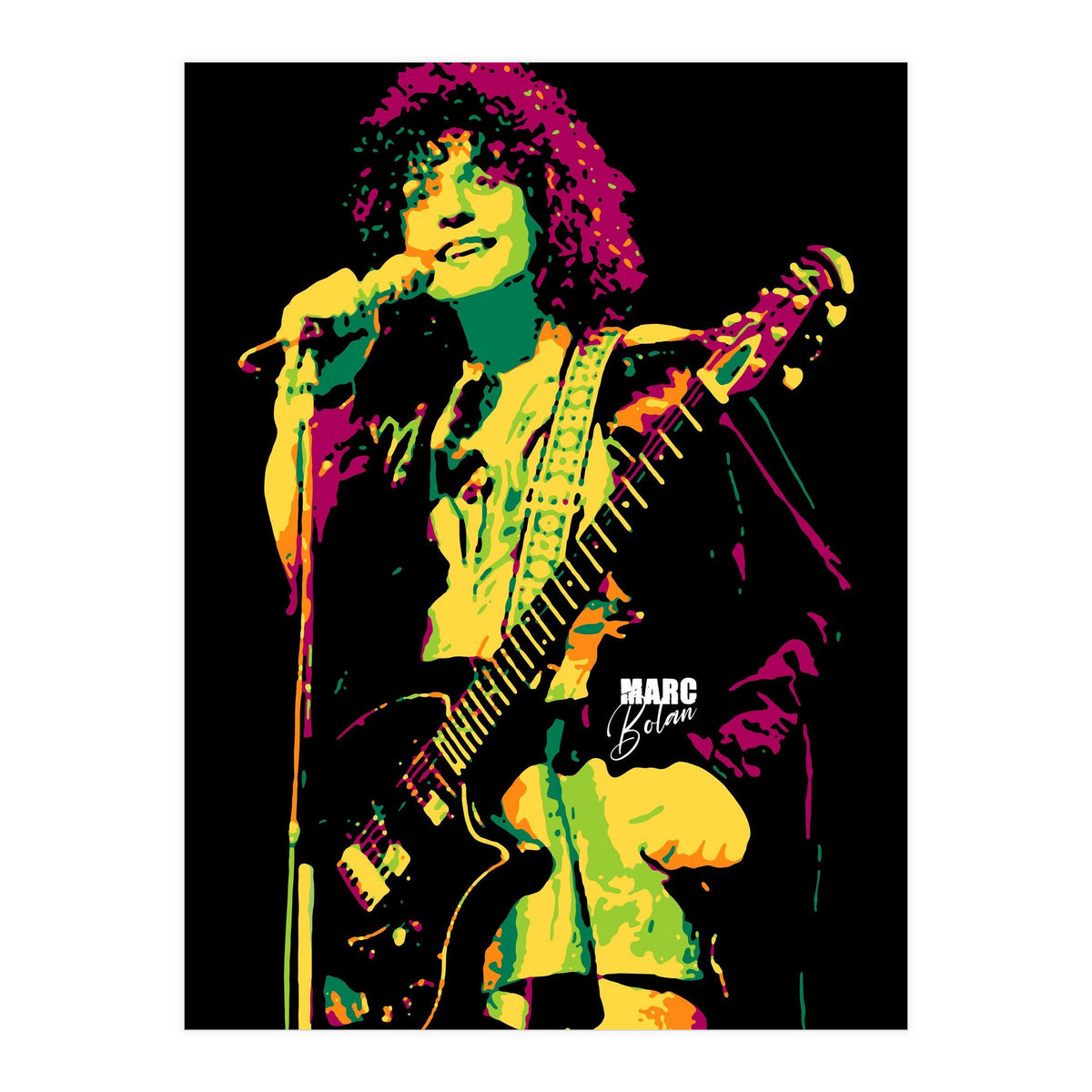 Marc Bolan Musician Legend in Pop Art (Print Only)