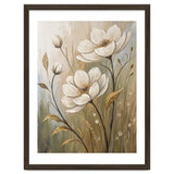 Elegant White Anemone Floral Oil Painting thumbnail