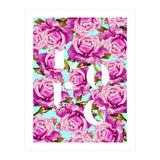Love, Floral Typography Valentine's Graphic Design, Eclectic Modern Boho Botanical Rose Illustration (Print Only) thumbnail