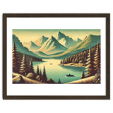 Vintage Alpine Lake Poster thumbnail