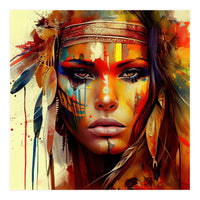 Powerful American Native Woman #6 (Print Only)