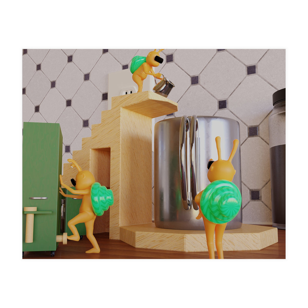 Coffee Support - angle #3 (Lwuba 040 Coffee Support 03) (Print Only)