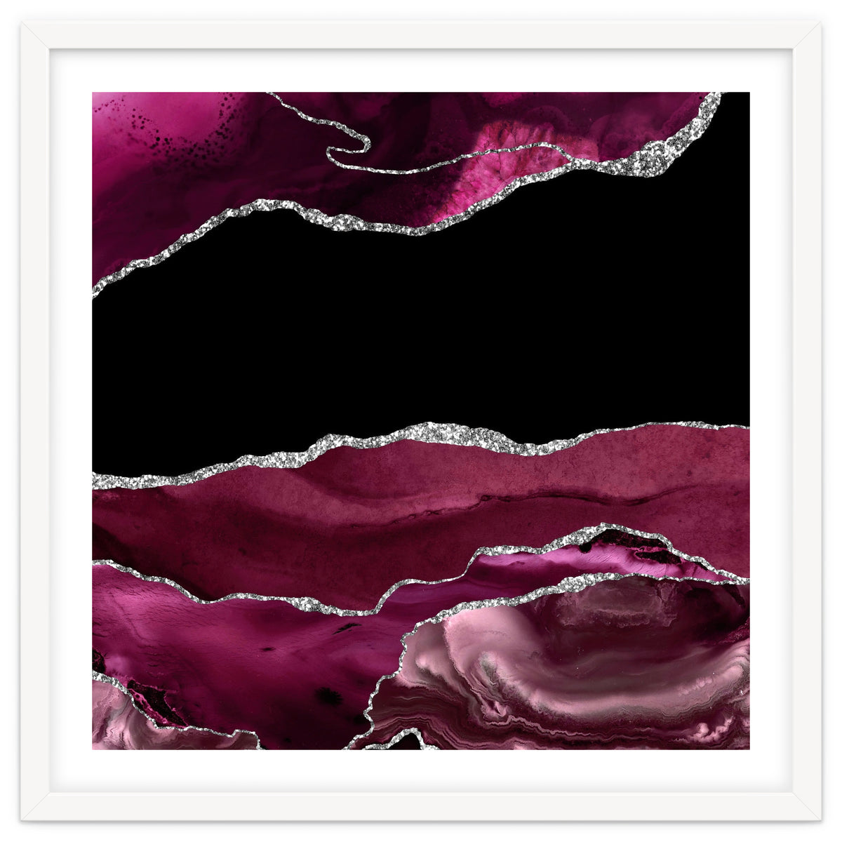 Burgundy & Silver Agate Texture 02