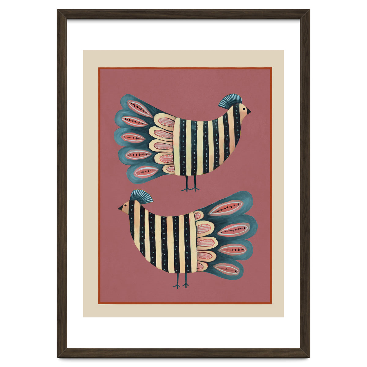 Striped Bird Pair I