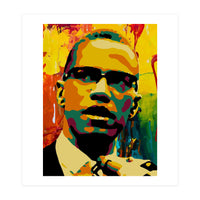 Malcolm X Colorful Abstract Art 2 (Print Only)