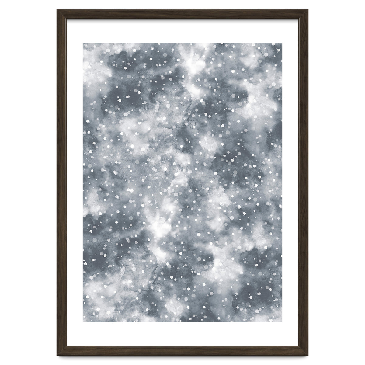 Abstract Winter Foggy Snow Gray White