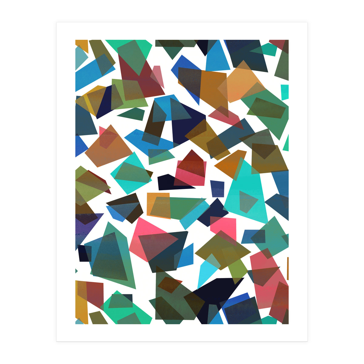 Geometric Squares Collage Colorful (Print Only)