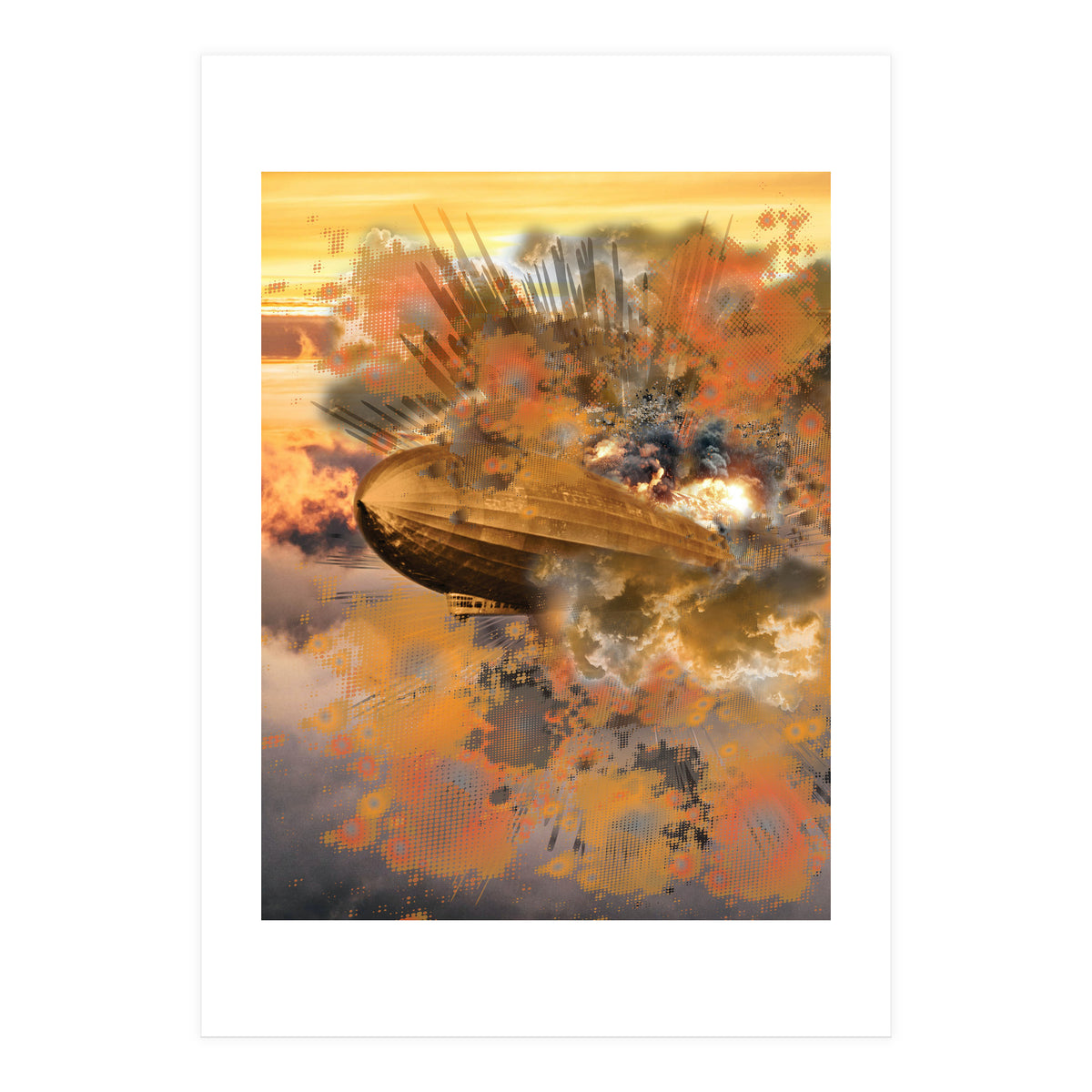 Zeppelin Balloon Explosion (Print Only)