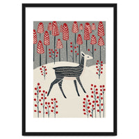 Fawn in a Winter Landscape