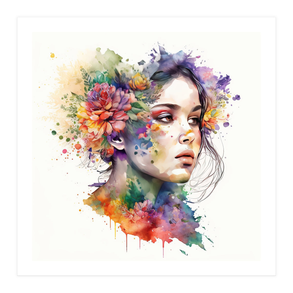 Ethereal Bloom Portrait (Print Only)