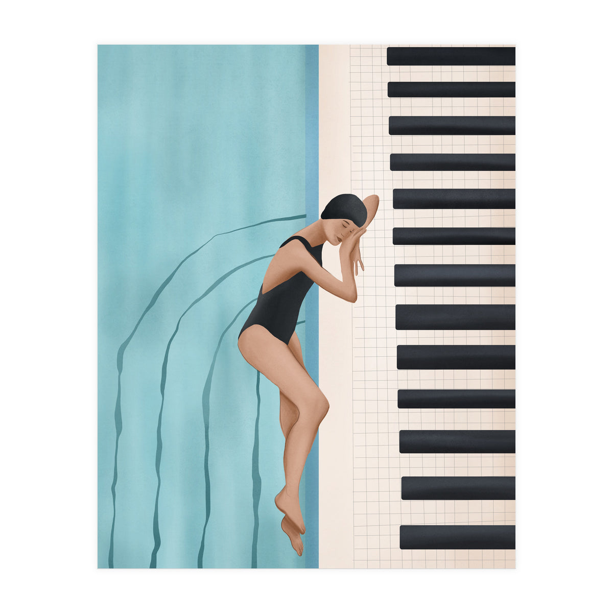 Relaxation By The Pool (Print Only)