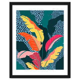 Teal & Tangerine, Botanical Nature Jungle Plants, Maximalism Eclectic Pop Of Color, Tropical Banana Leaves Bohemian Contemporary thumbnail