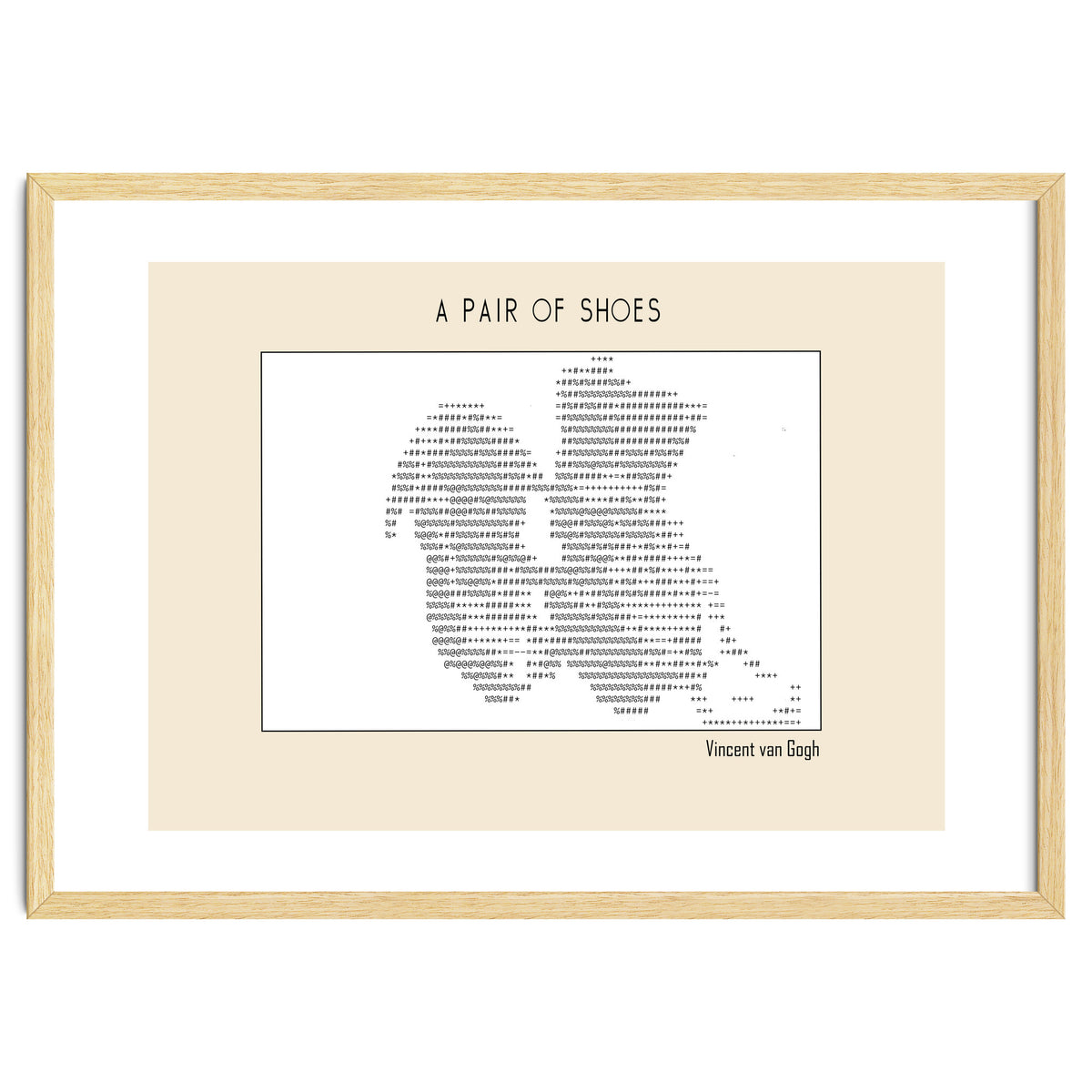 a pair of shoes (1886) – Vincent van Gogh(ascii art)