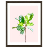 Intimate Energy, Blush Pastel Botanical Plant Minimal Painting, Pink Green Nature thumbnail