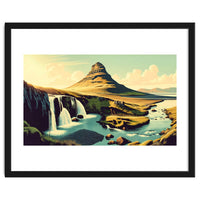Vintage Iceland, Kirkjufell Mountain Poster