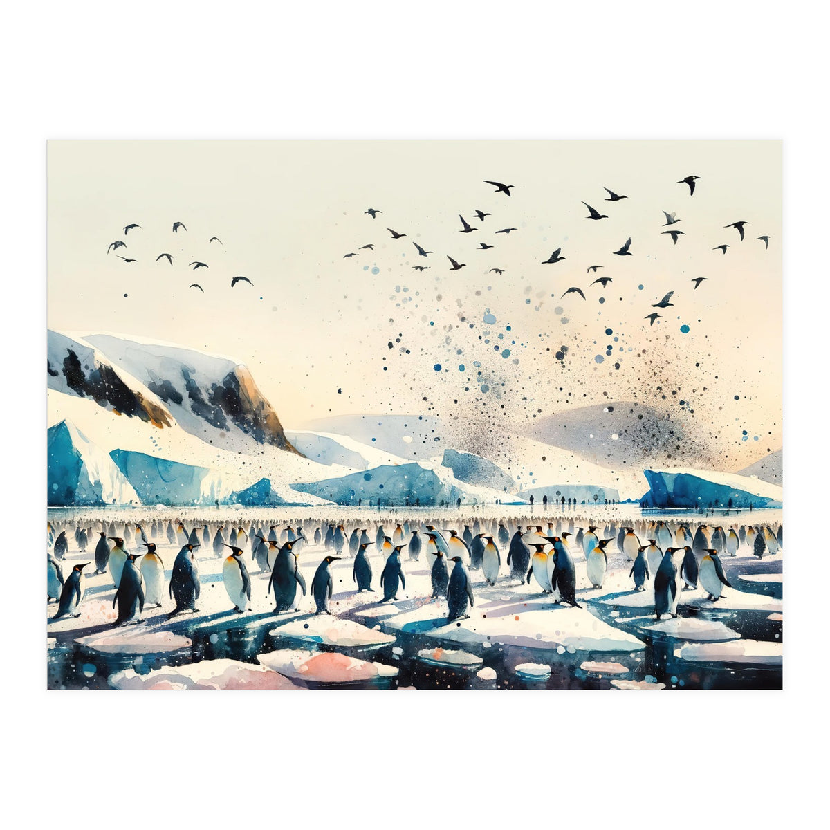Antarctic Expanse Penguins Path (Print Only)