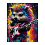 Hedgehog Plays The Guitar, Rock Graffiti (Print Only) thumbnail