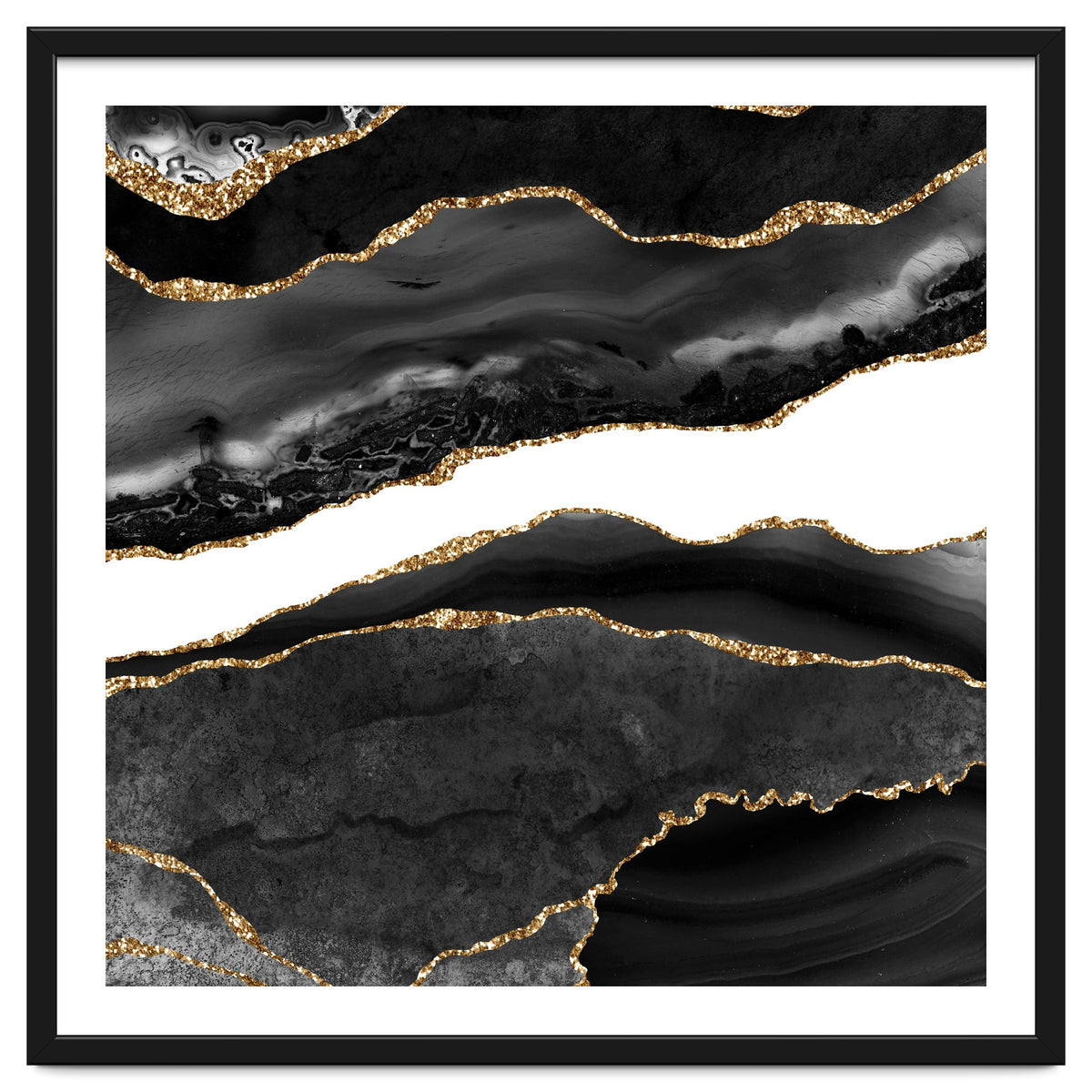Black & Gold Agate Texture 08