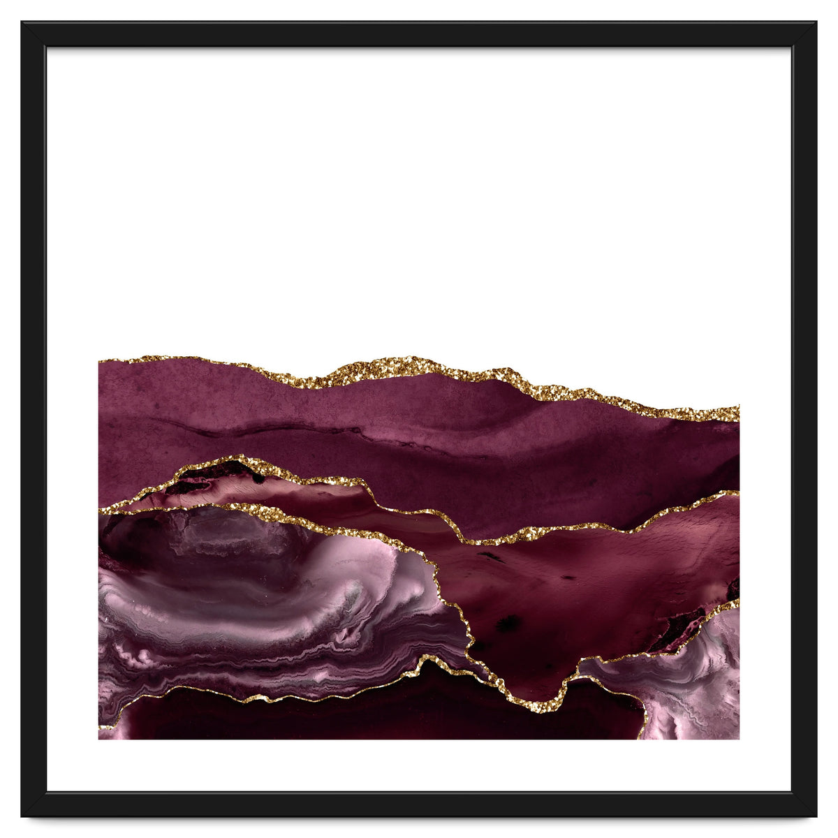 Burgundy & Gold Agate Texture 25