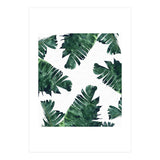 Banana Leaf Watercolor Painting, Tropical Nature Botanical Palm Illustration Bohemian Minimal Luxe (Print Only) thumbnail