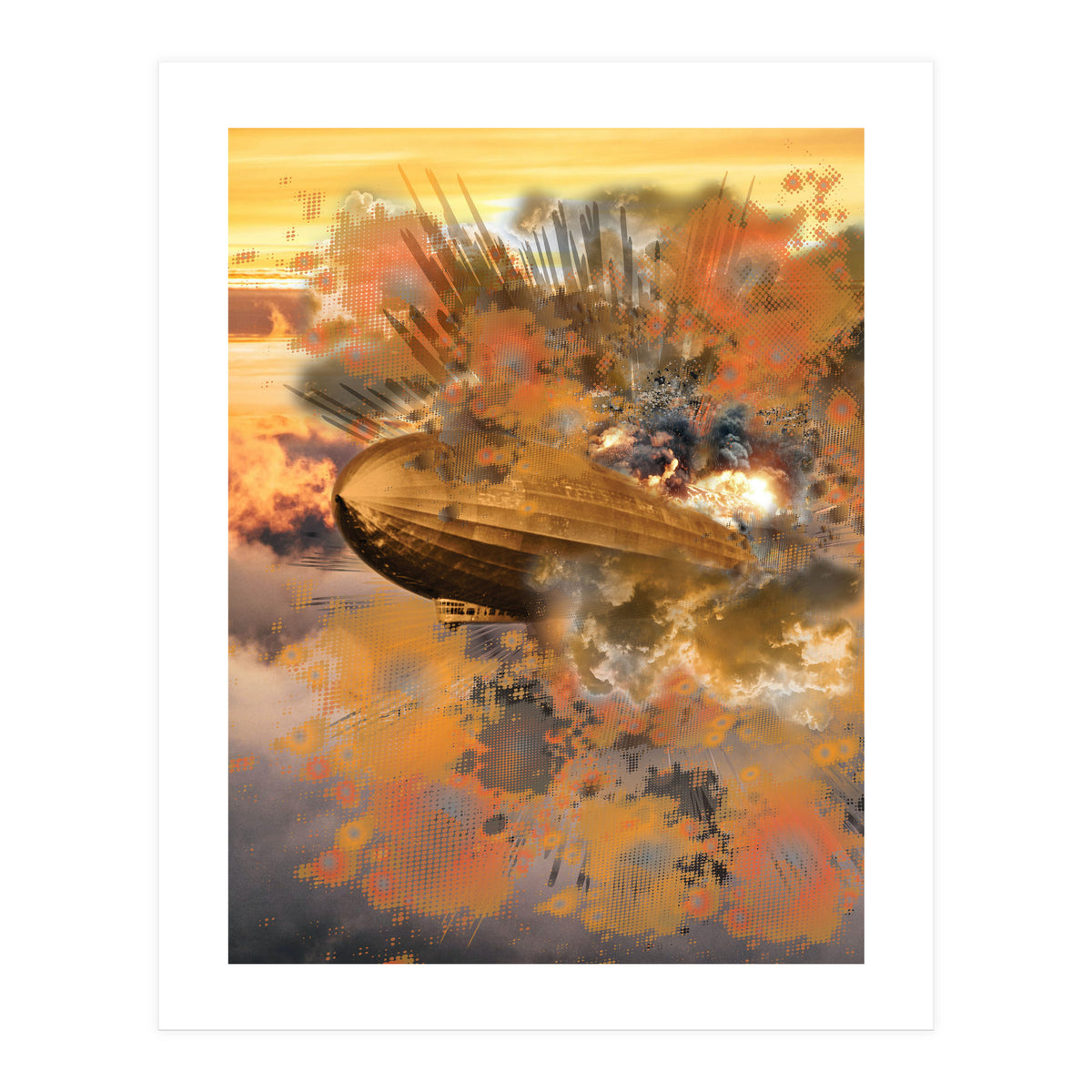 Zeppelin Balloon Explosion (Print Only)