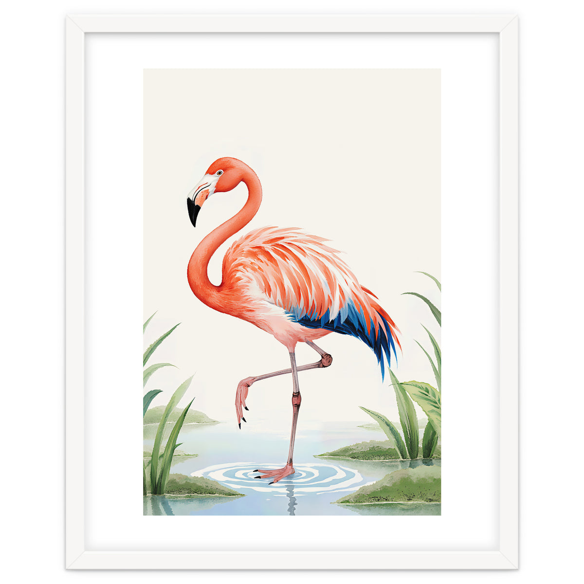 Flamingo Watercolor Illustration