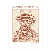Self Portrait With Grey Felt Hat – Vincent Van Gogh (Print Only)