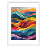 Vibrant Abstract Ribbon Landscape Art thumbnail
