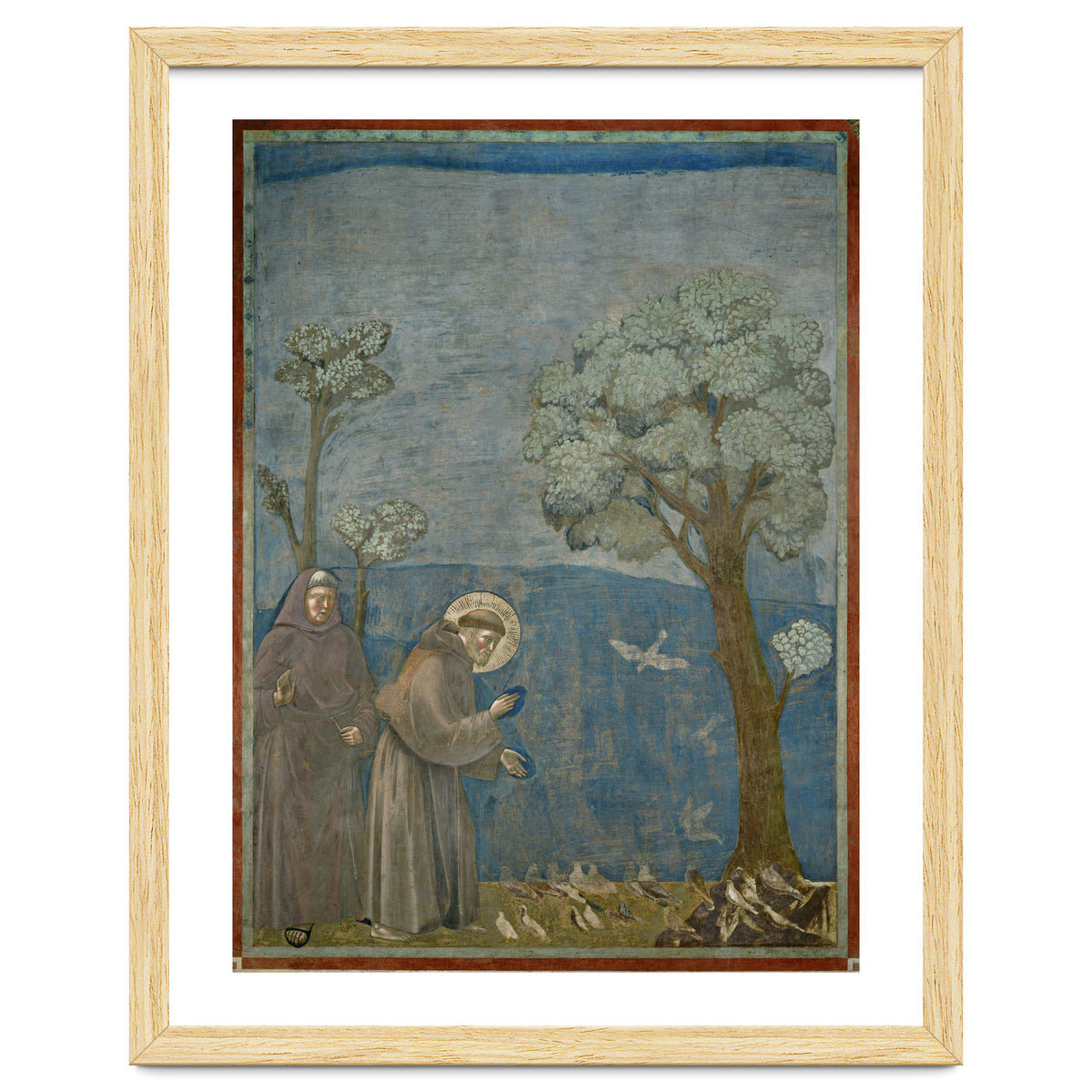 Saint Francis of Assisi preaching to the birds. Giotto. GIOTTO DE BONDONE (1266-1337).