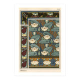 The water lily, Nelumbo lutea, in wallpaper and tile patterns. Lithograph by Verneuil. (Print Only) thumbnail