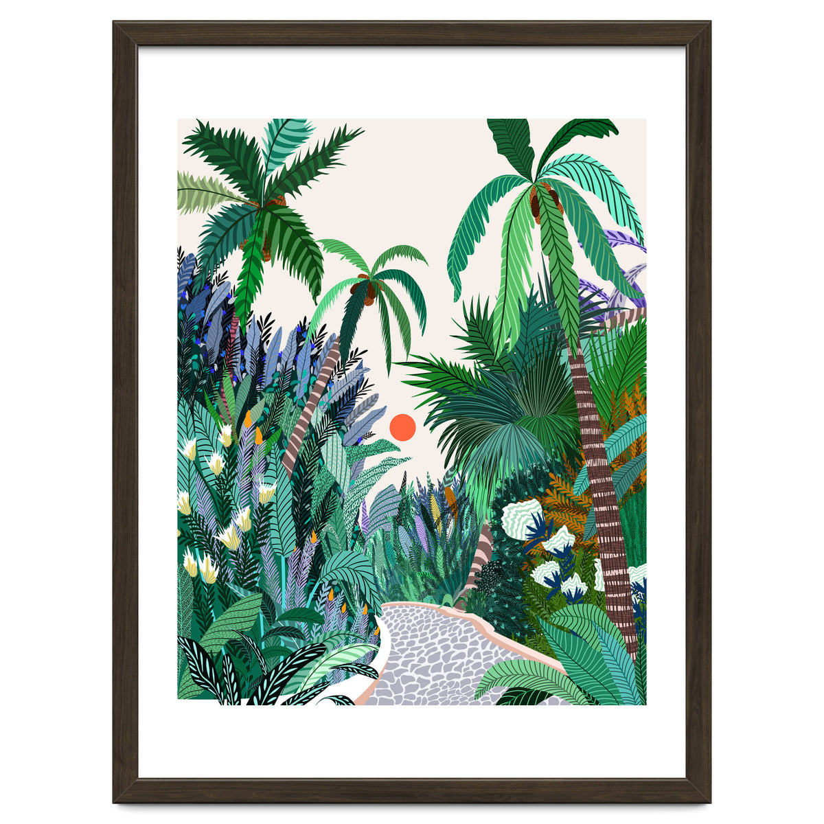 The Urban Jungle Route, Botanical Tropical Nature Plants, Forest Bohemian Eclectic Trees, Exotic Garden Palm Travel Boho