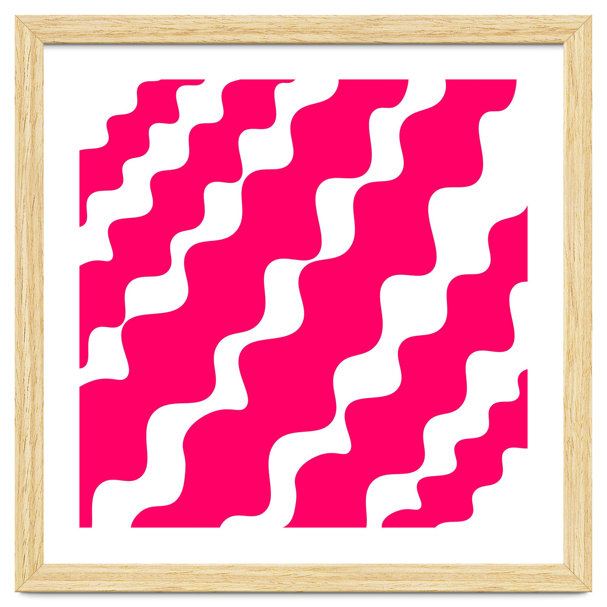 Slanting Pink Wavy Pattern