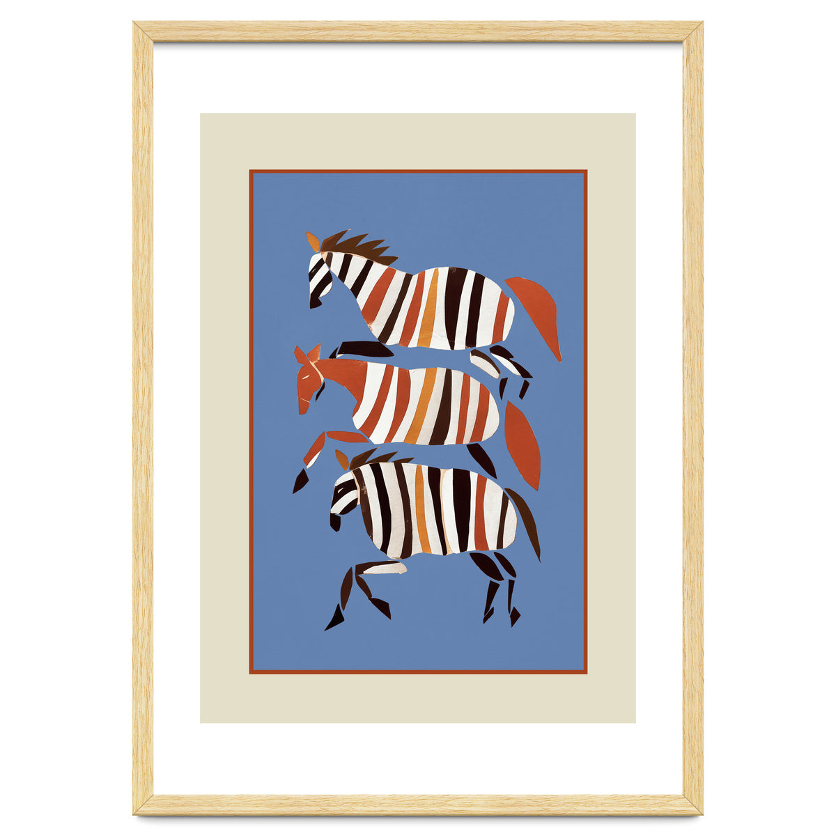 Striped Running Horses