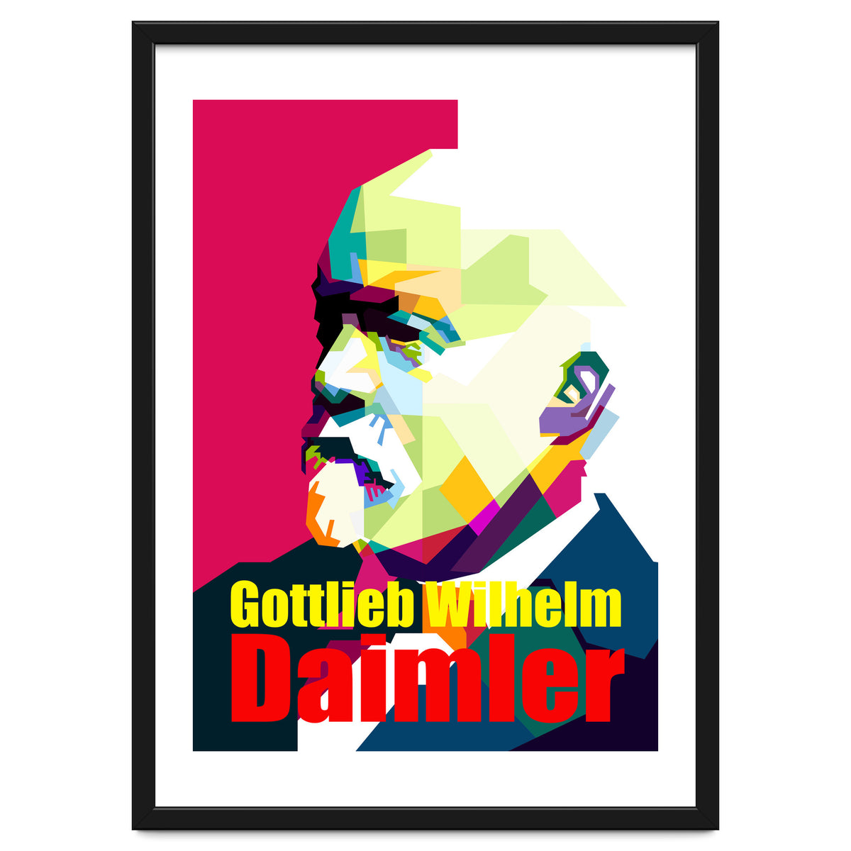 Gottlieb Daimler Pop Art WPAP
