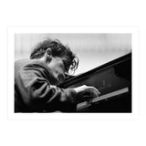 Pianist Glenn Gould with the Berlin  Philharmonic Orchestra under Herbert von Karajan. Berlin,1957. (Print Only) thumbnail